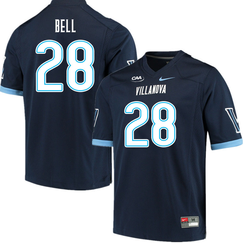 Men #28 Brendan Bell Villanova Wildcats College Football Jerseys Stitched Sale-Navy